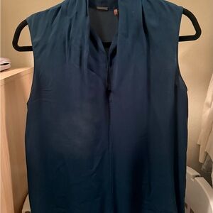 Free w/purchase Elie Tahari Sleeveless V-Neck Teal 100% silk